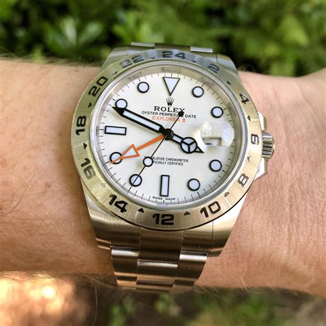 rolex explorer ii white face|rolex explorer 2 white dial.